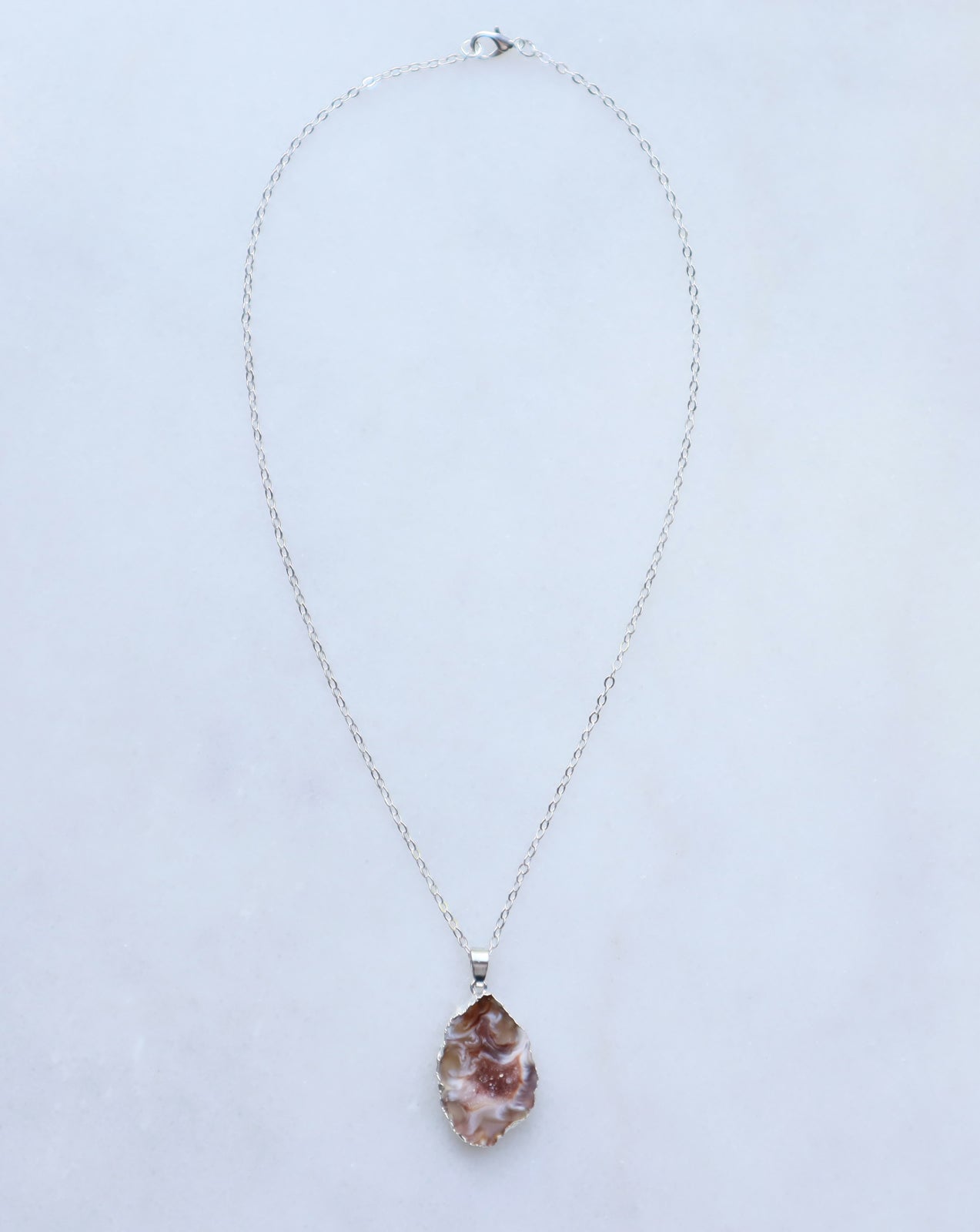 Agate Geode Ketting voor Balans & Focus