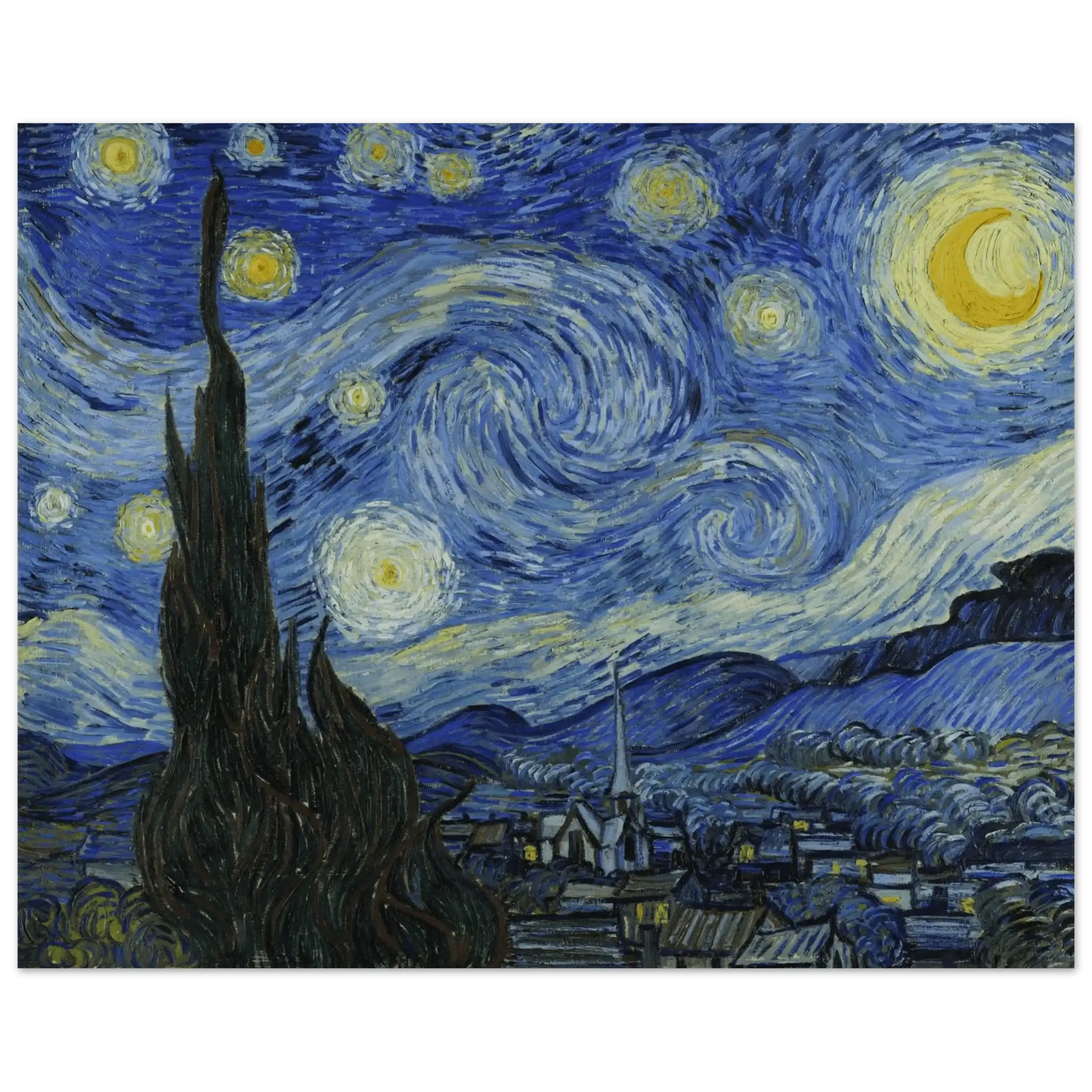 De Sterrennacht - Van Gogh | Aluminium Poster - Ralphies.