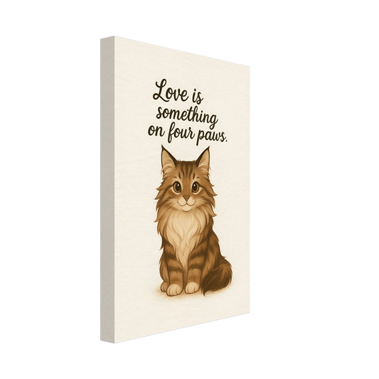 Liefde is een beestje op vier poten | Canvas voor katten liefhebbers - Ralphies.