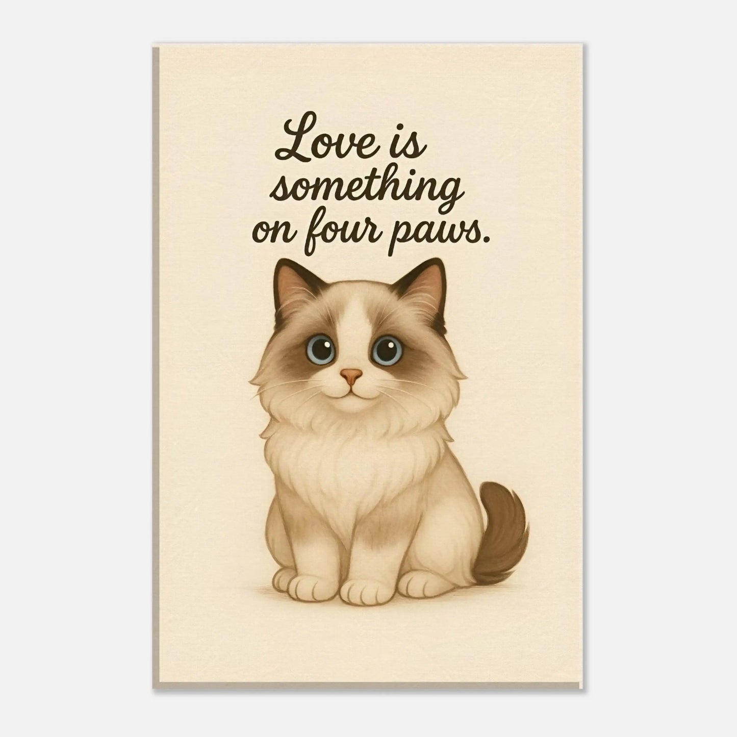 Liefde is een beestje op vier poten | Canvas voor katten liefhebbers - Ralphies.