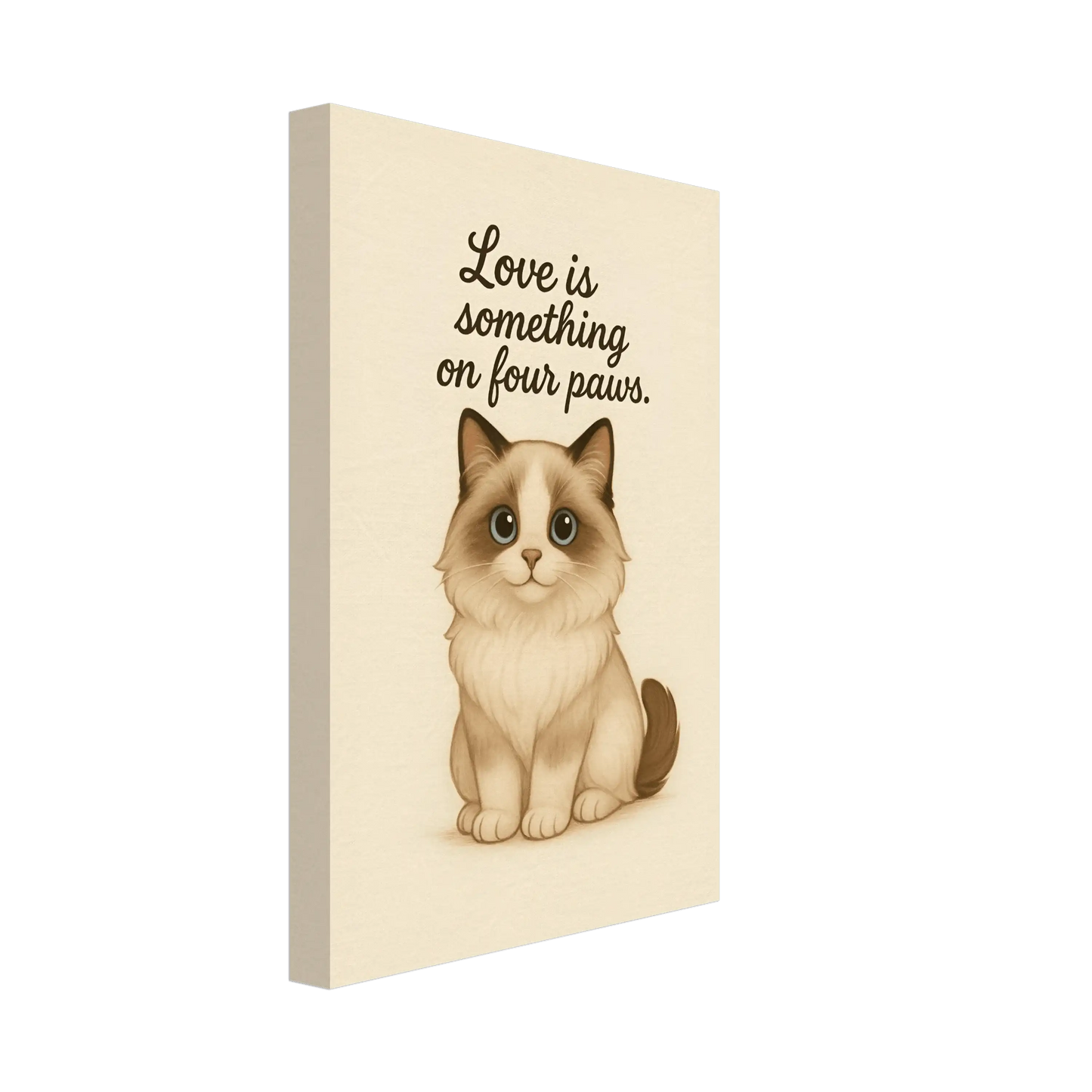 Liefde is een beestje op vier poten | Canvas voor katten liefhebbers - Ralphies.