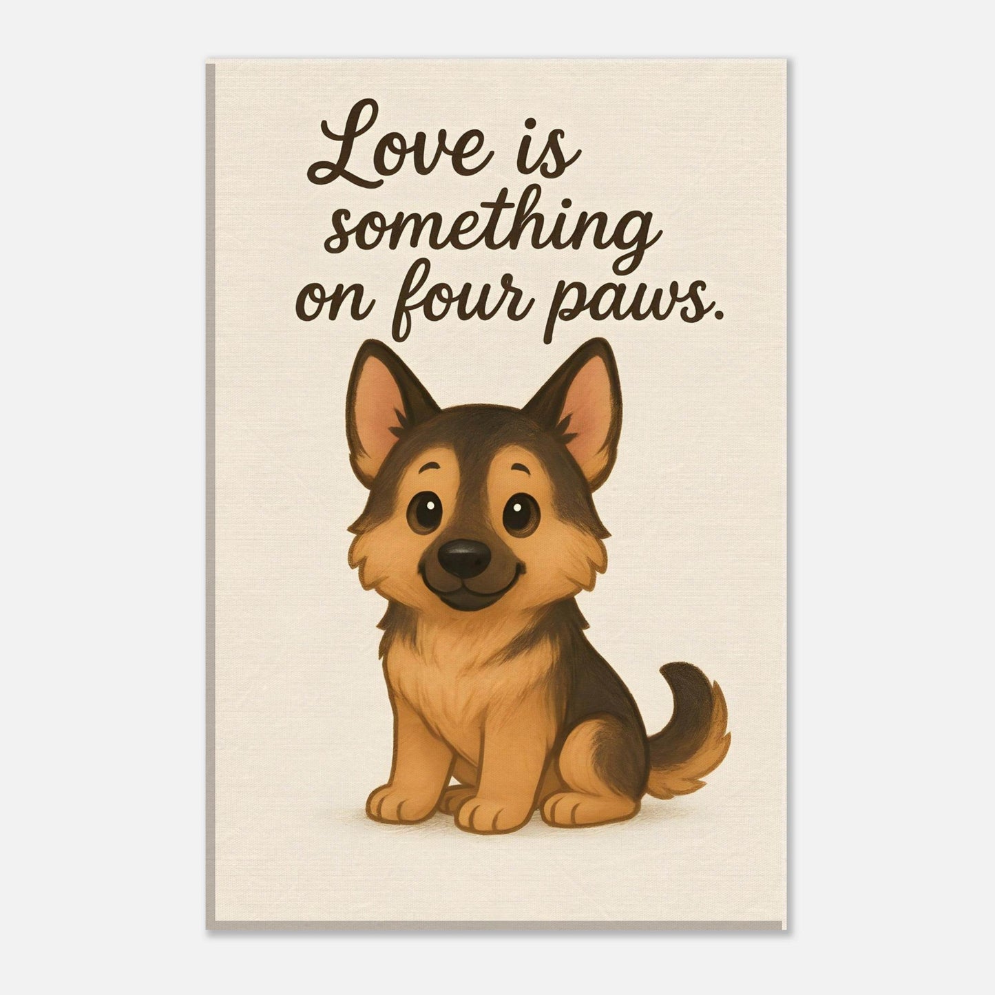 Liefde is een beestje op vier poten | Canvas voor Honden liefhebbers - Ralphies.