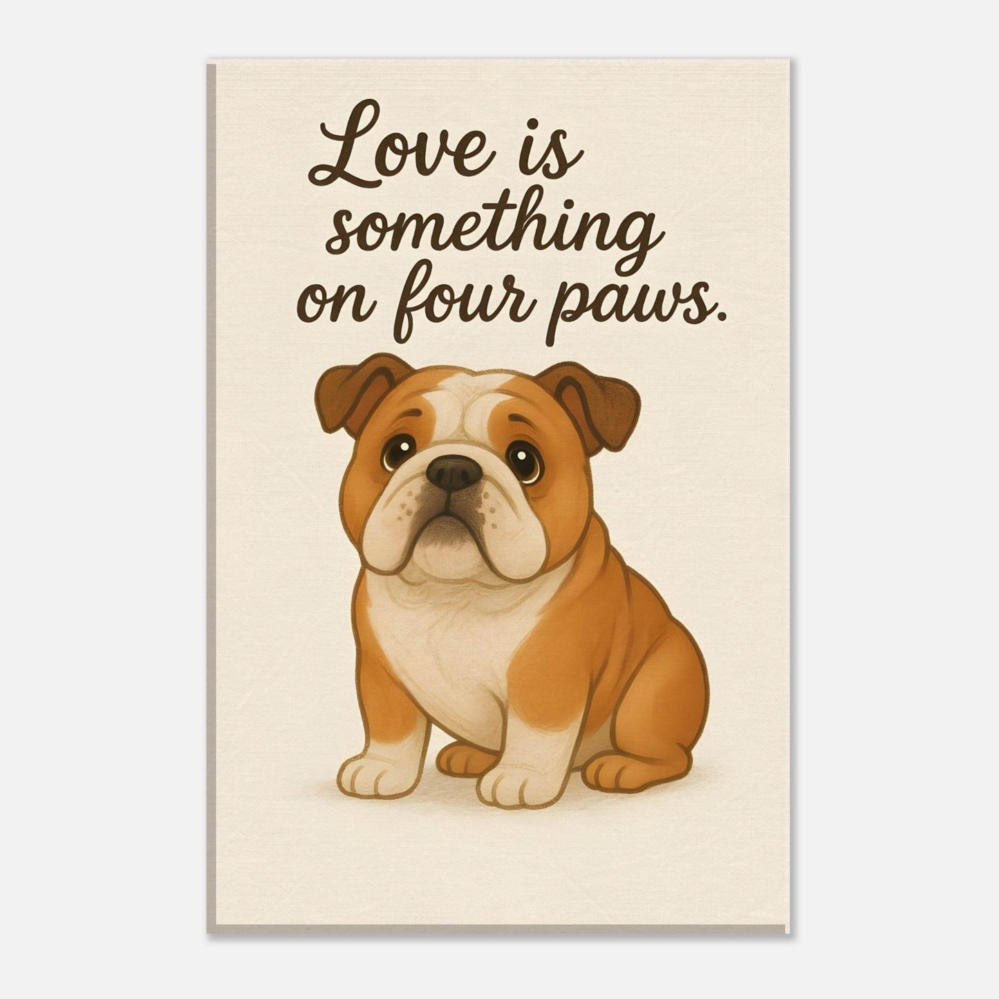 Liefde is een beestje op vier poten | Canvas voor Honden liefhebbers - Ralphies.