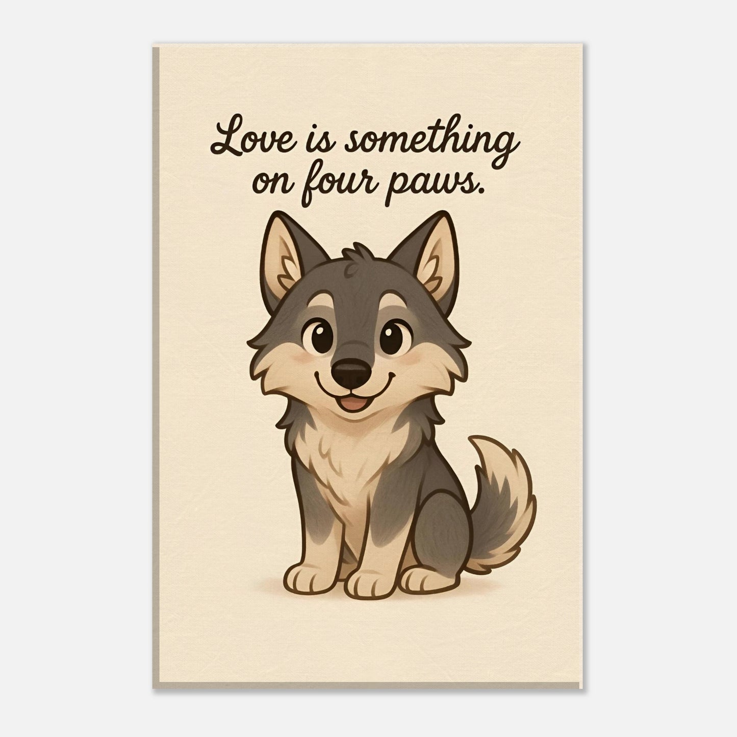 Liefde is een beestje op vier poten | Canvas voor Honden liefhebbers