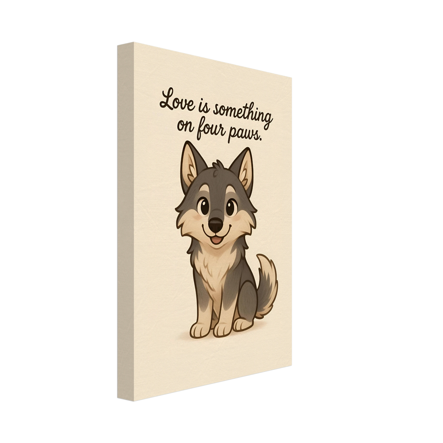 Liefde is een beestje op vier poten | Canvas voor Honden liefhebbers