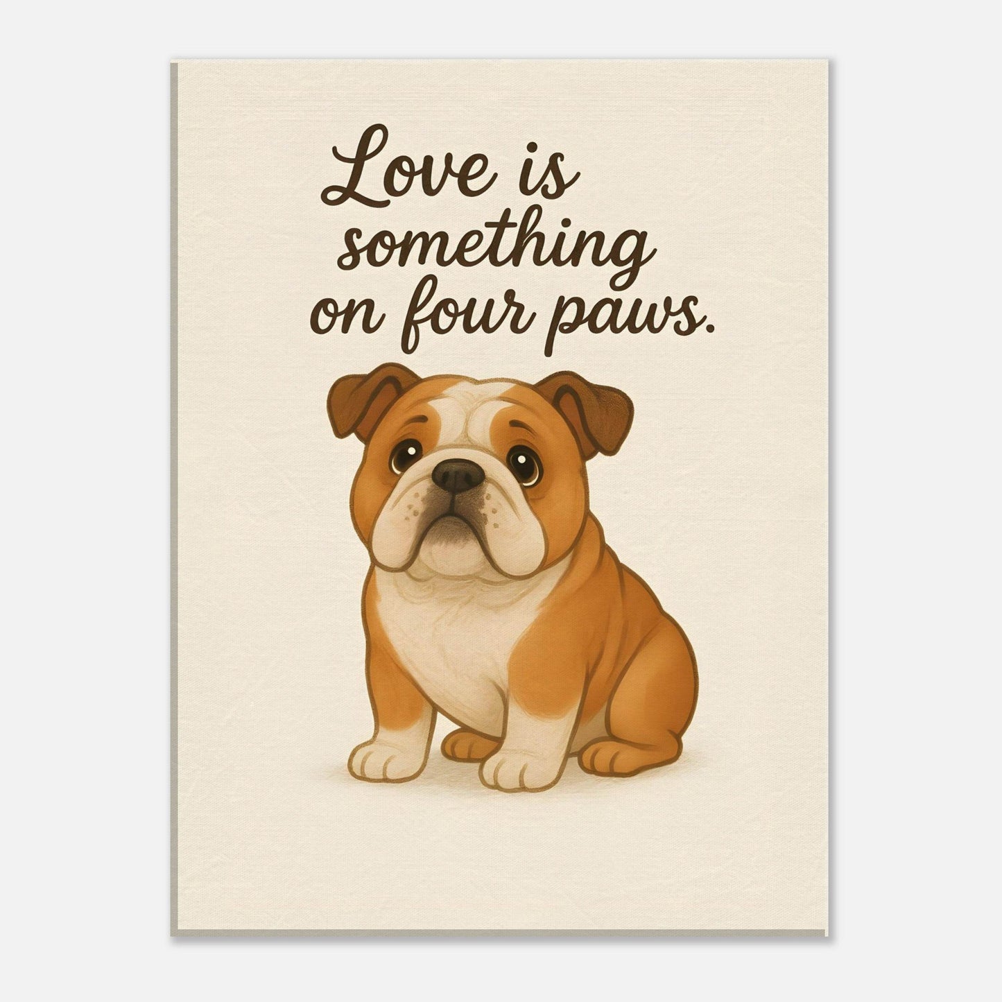 Liefde is een beestje op vier poten | Canvas voor Honden liefhebbers