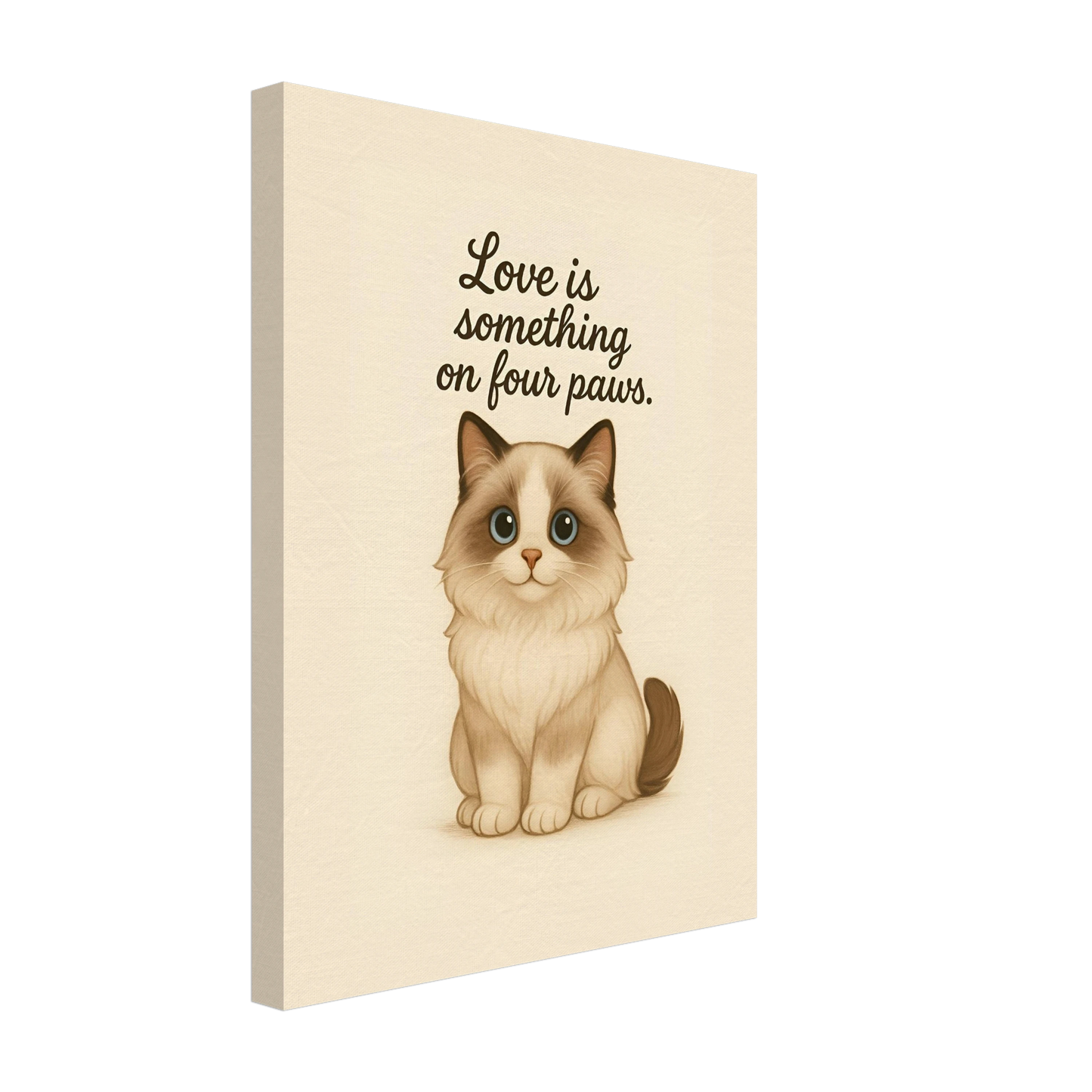 Liefde is een beestje op vier poten | Canvas voor katten liefhebbers