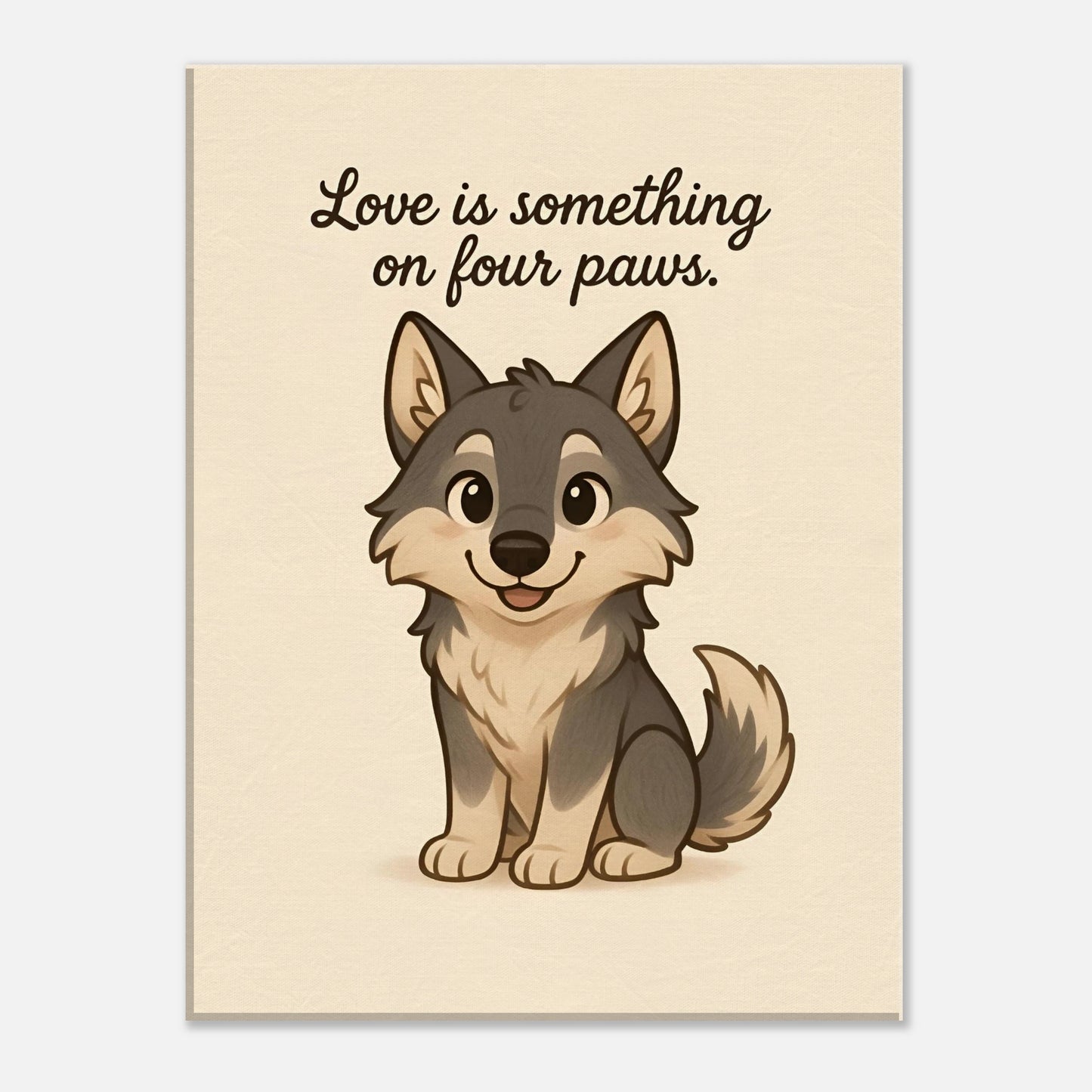 Liefde is een beestje op vier poten | Canvas voor Honden liefhebbers