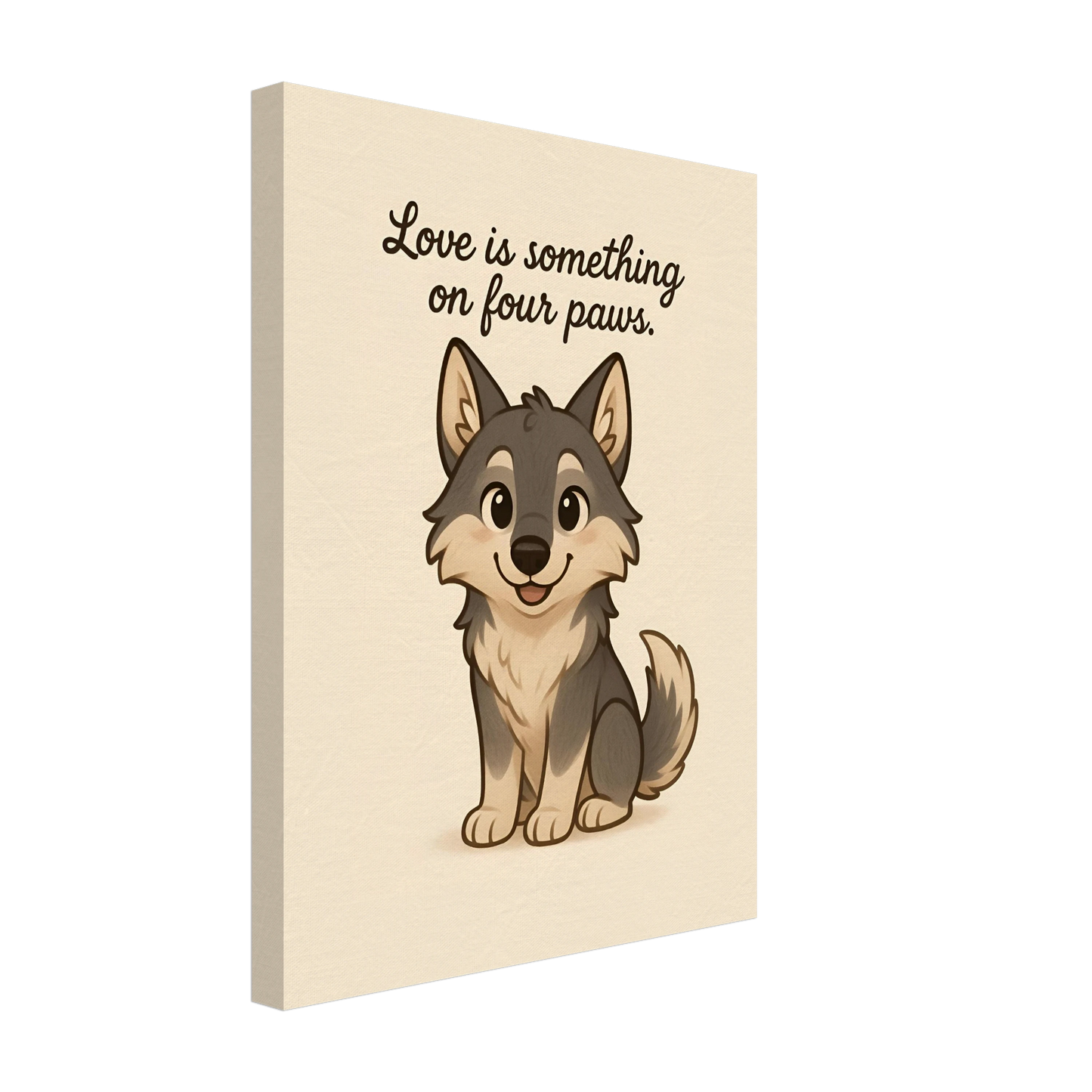 Liefde is een beestje op vier poten | Canvas voor Honden liefhebbers