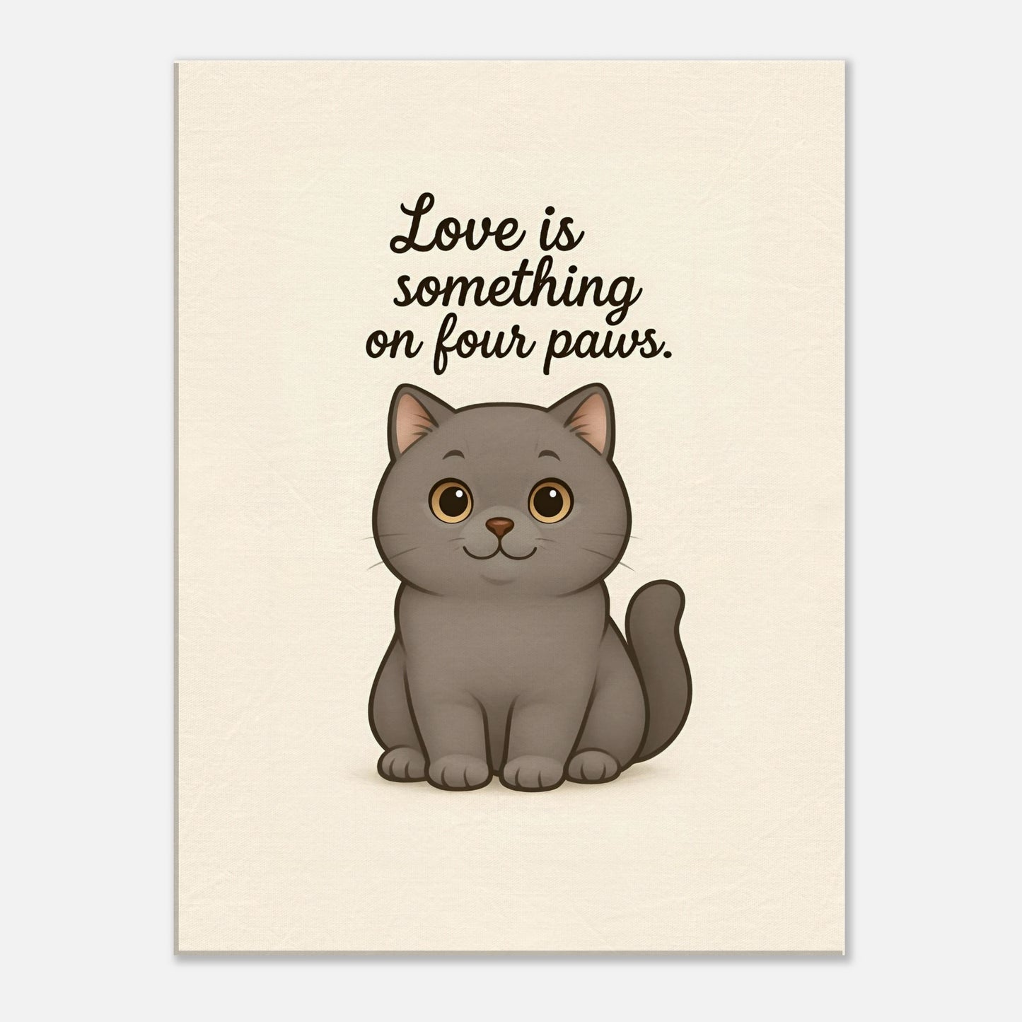 Liefde is een beestje op vier poten | Canvas voor katten liefhebbers