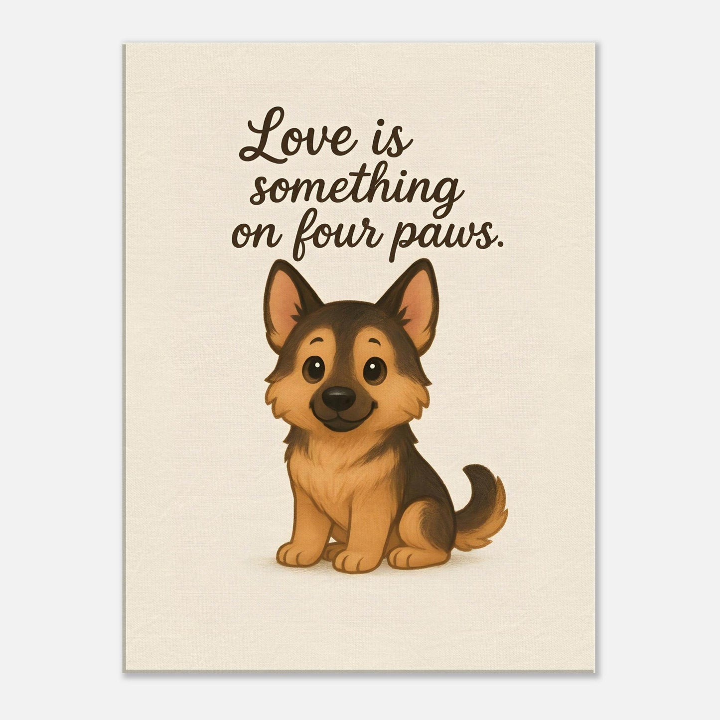 Liefde is een beestje op vier poten | Canvas voor Honden liefhebbers