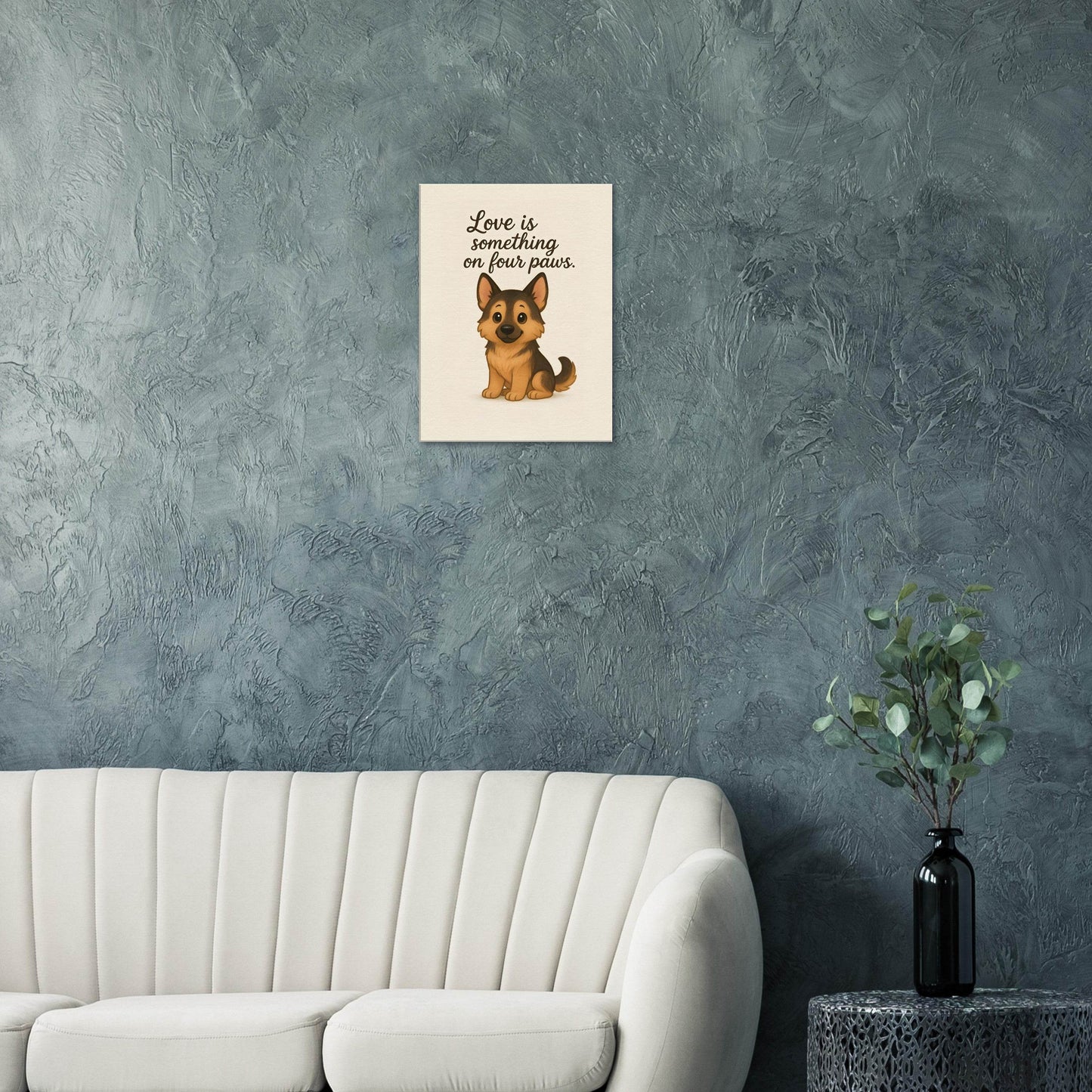 Liefde is een beestje op vier poten | Canvas voor Honden liefhebbers