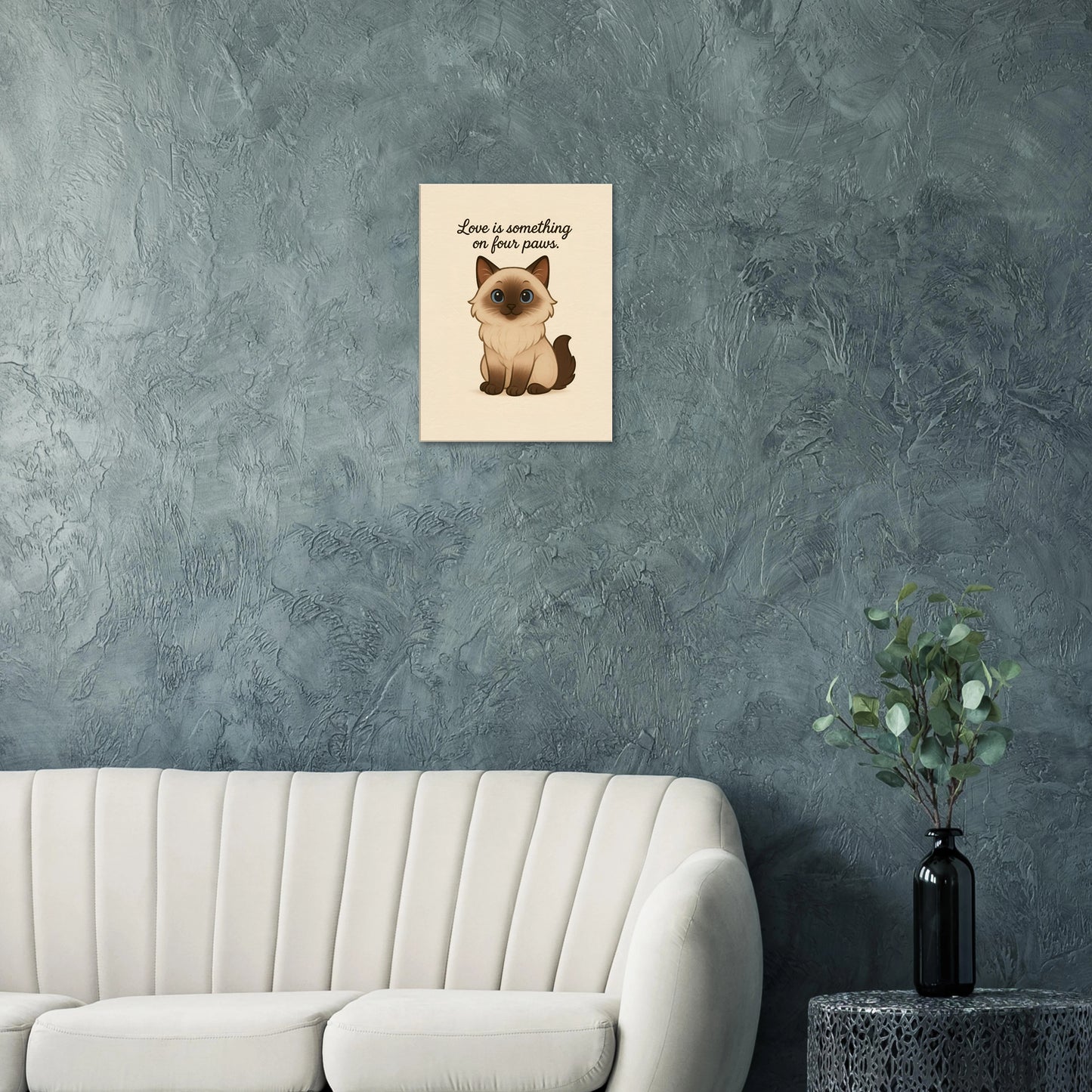 Liefde is een beestje op vier poten | Canvas voor katten liefhebbers