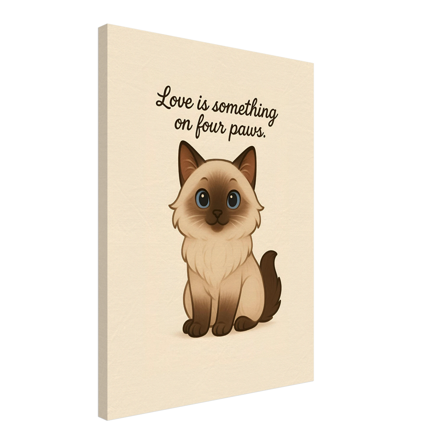Liefde is een beestje op vier poten | Canvas voor katten liefhebbers
