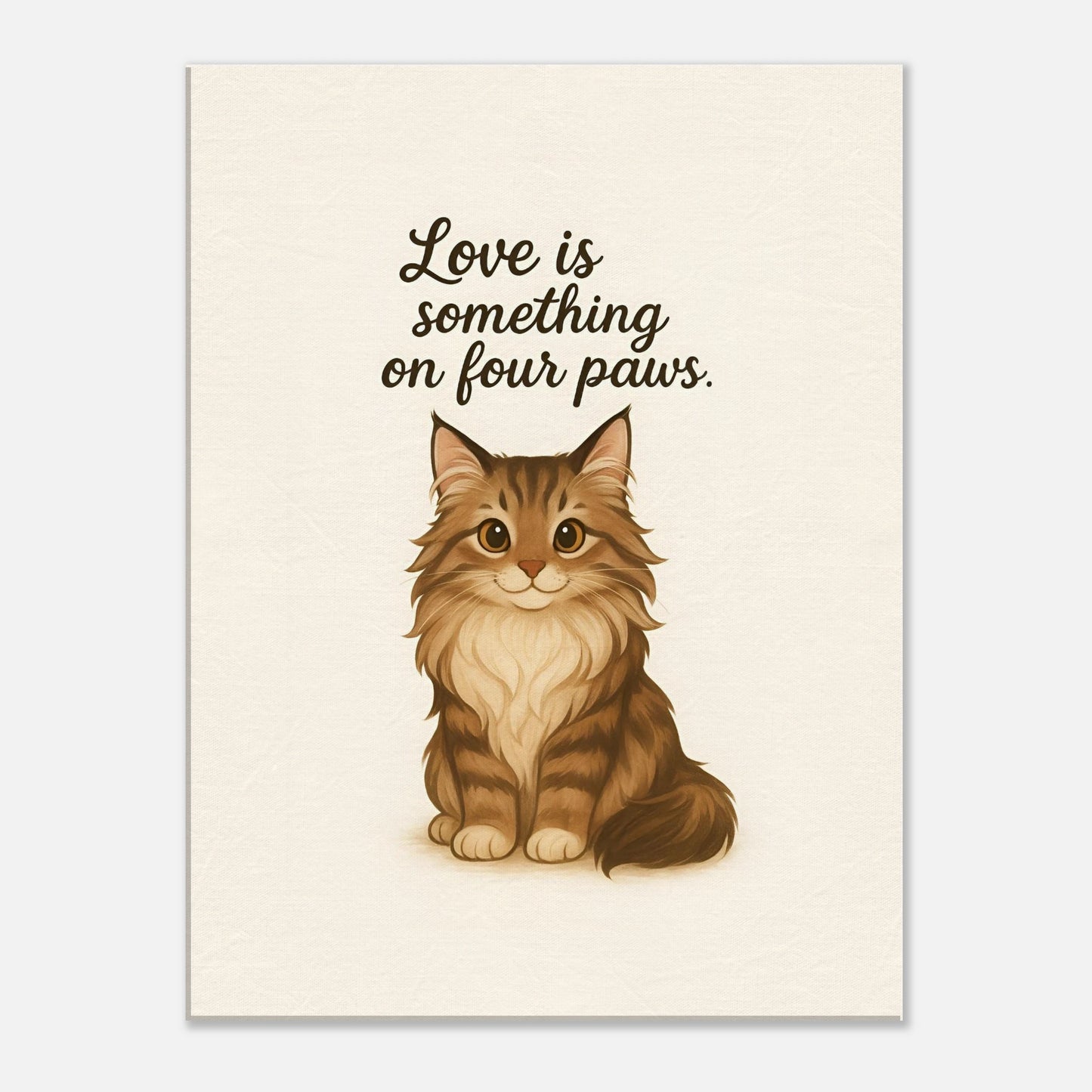 Liefde is een beestje op vier poten | Canvas voor katten liefhebbers