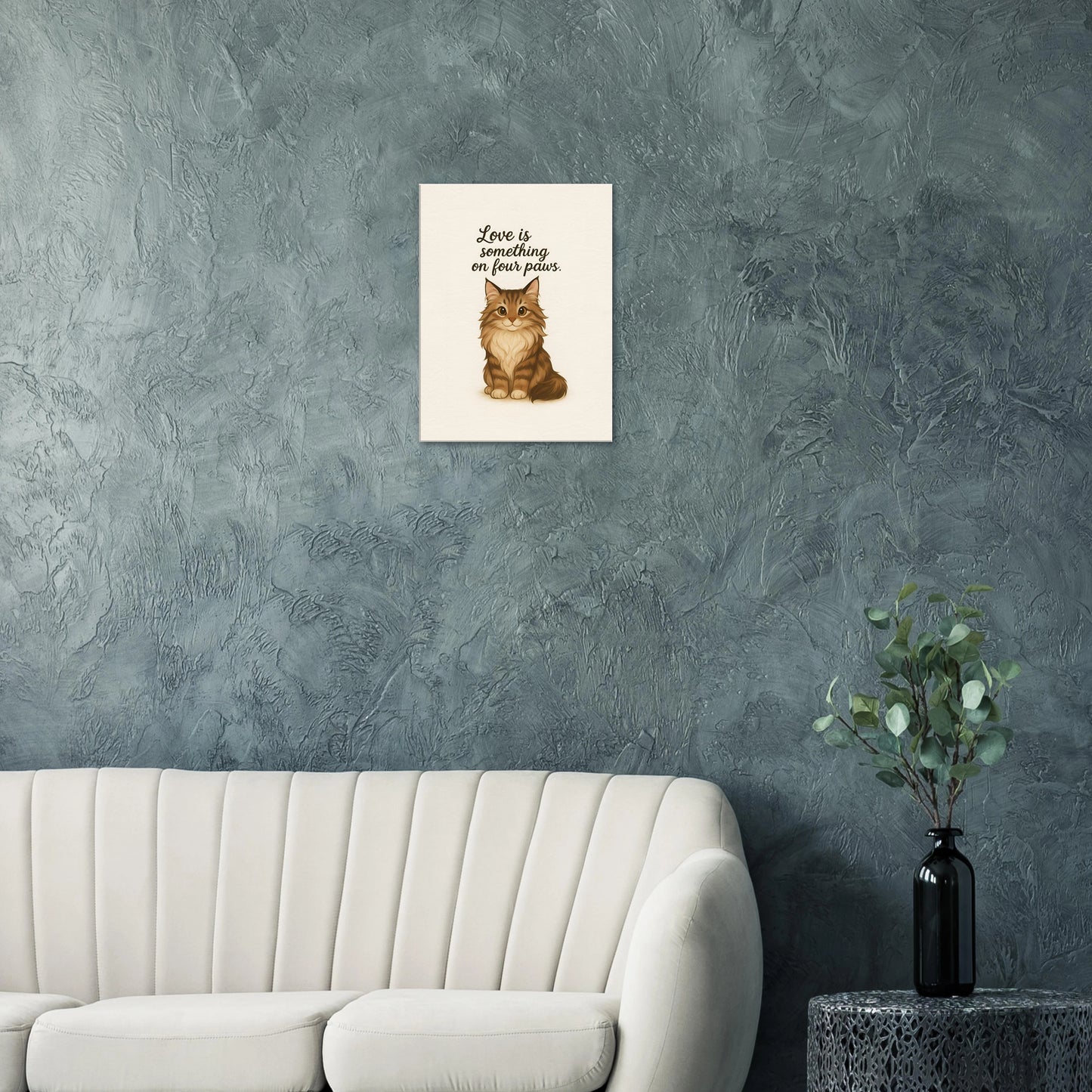 Liefde is een beestje op vier poten | Canvas voor katten liefhebbers