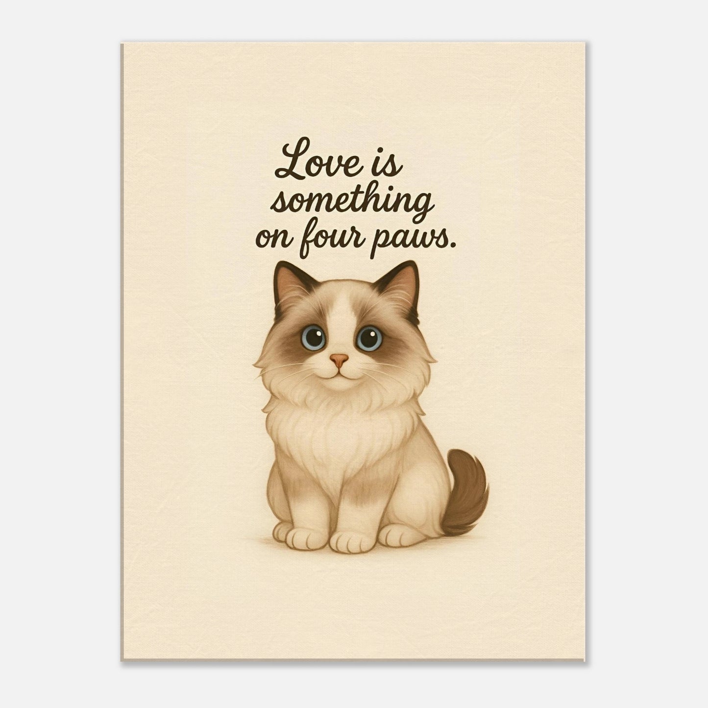 Liefde is een beestje op vier poten | Canvas voor katten liefhebbers