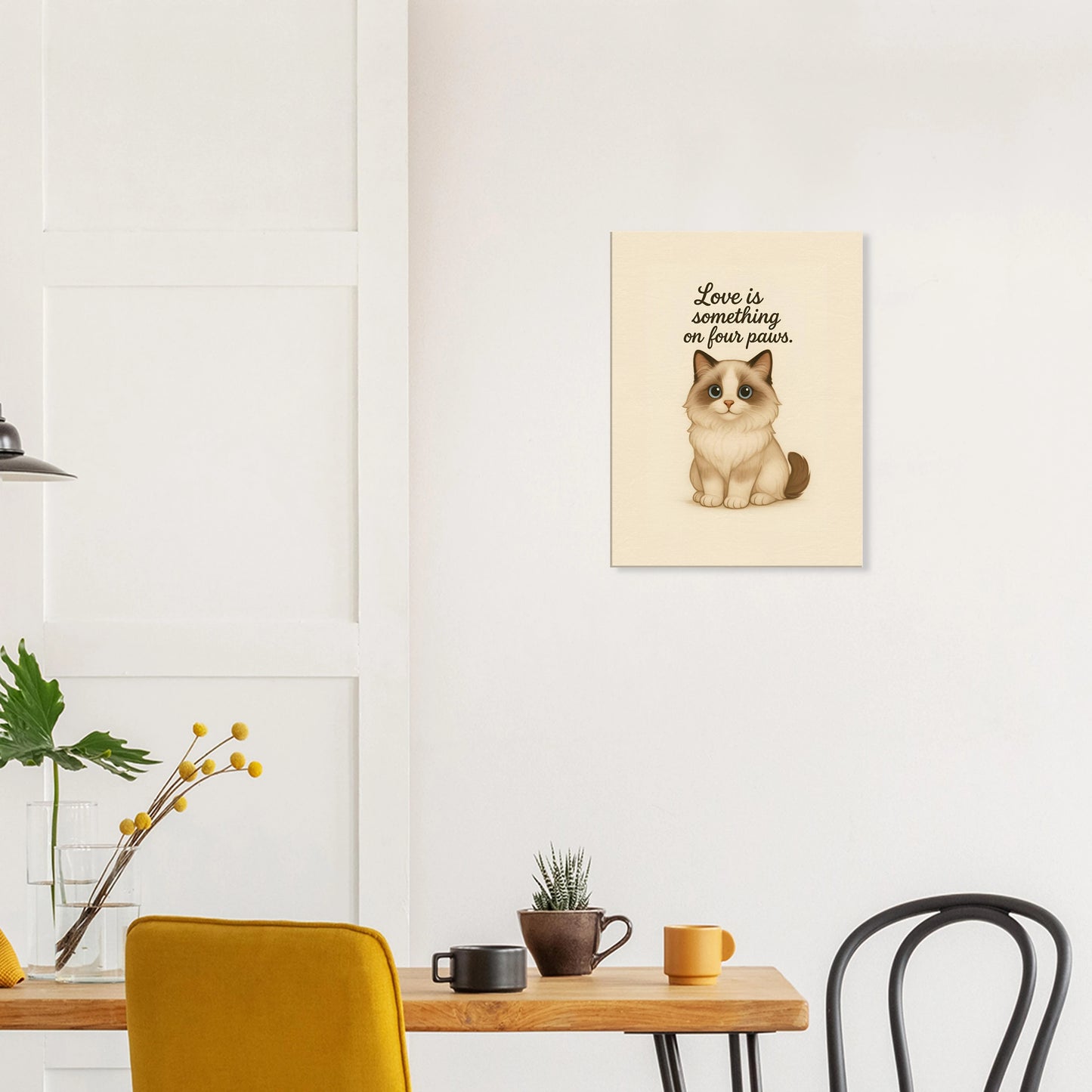 Liefde is een beestje op vier poten | Canvas voor katten liefhebbers