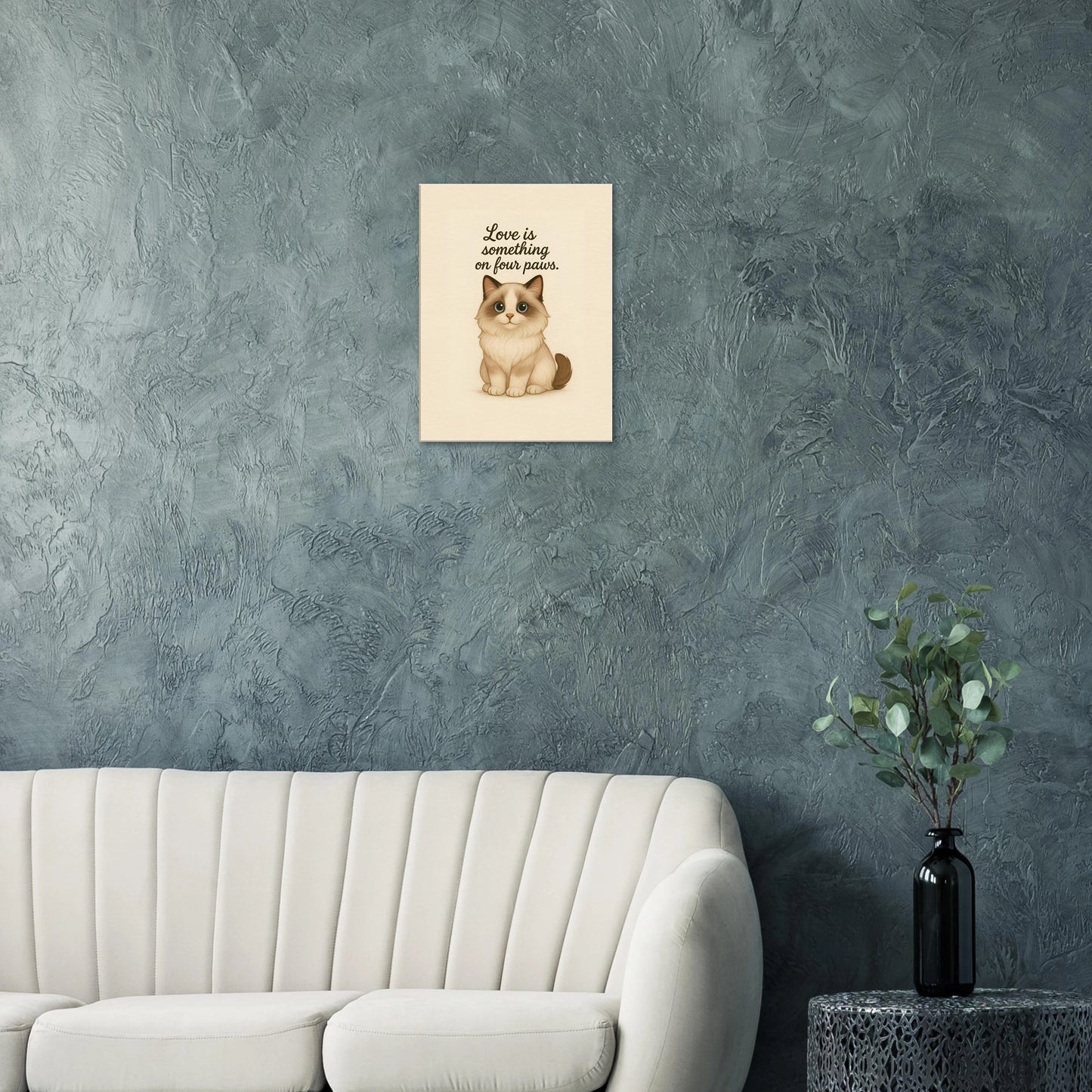 Liefde is een beestje op vier poten | Canvas voor katten liefhebbers