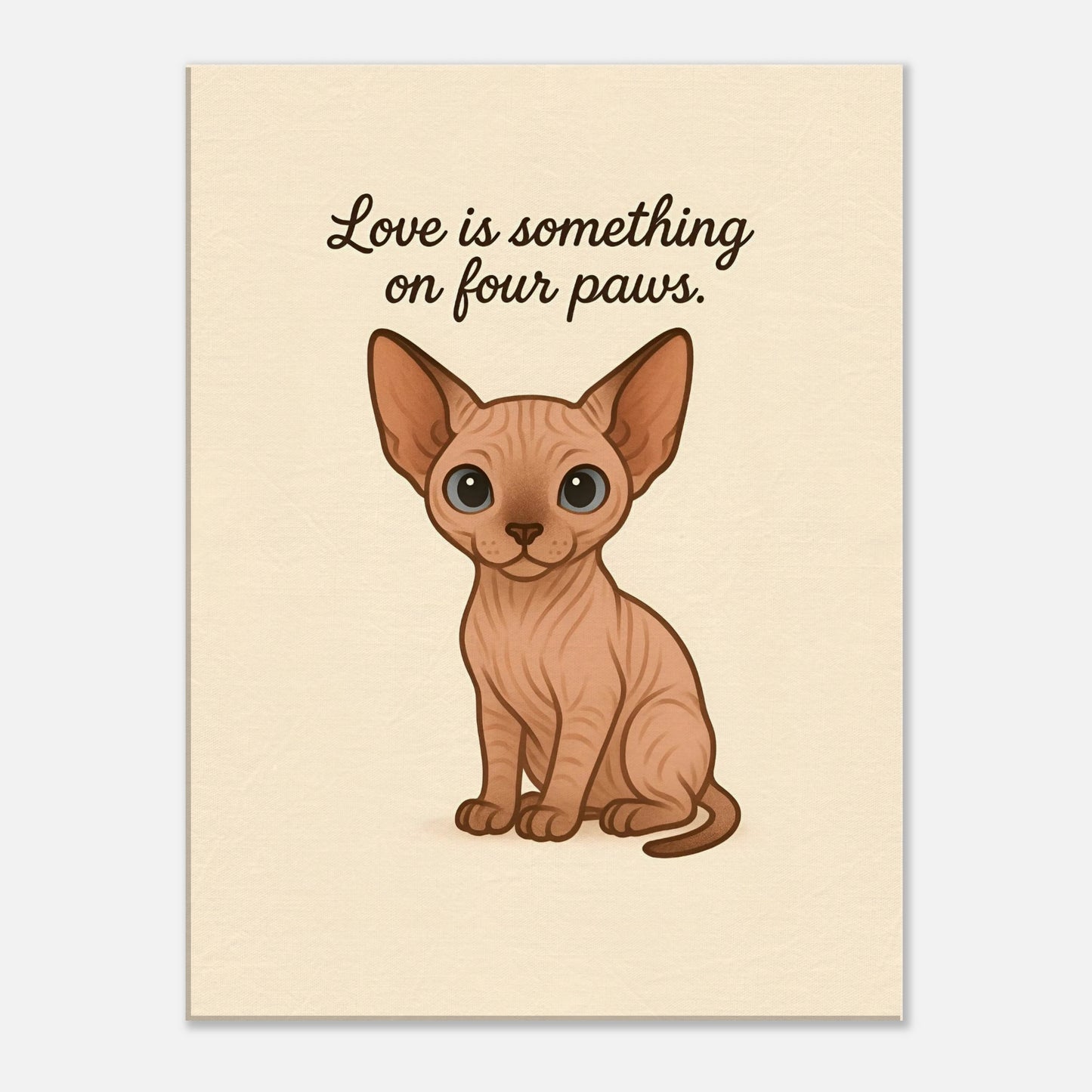 Liefde is een beestje op vier poten | Canvas voor katten liefhebbers