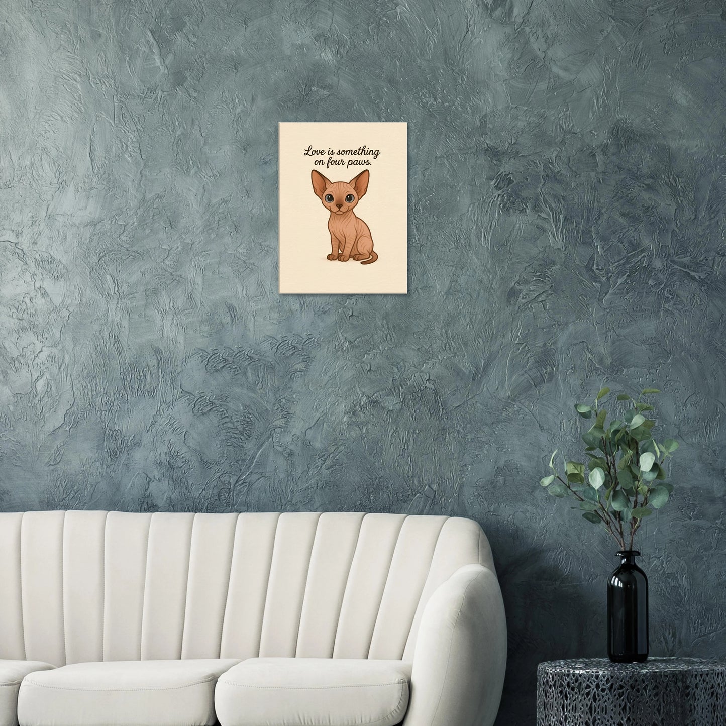 Liefde is een beestje op vier poten | Canvas voor katten liefhebbers