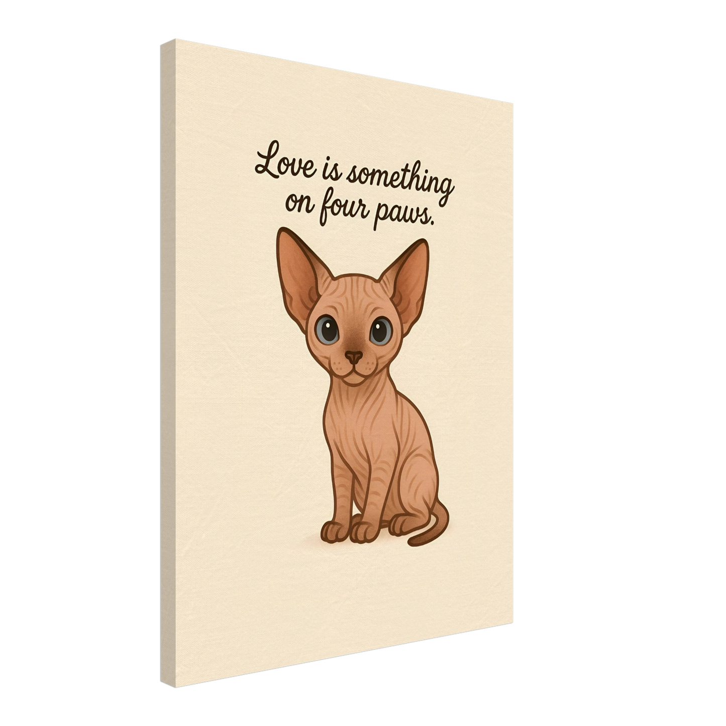 Liefde is een beestje op vier poten | Canvas voor katten liefhebbers