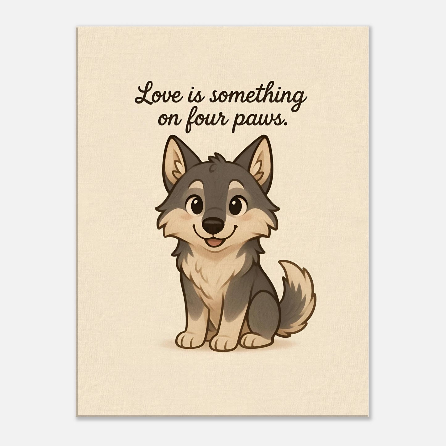 Liefde is een beestje op vier poten | Canvas voor Honden liefhebbers