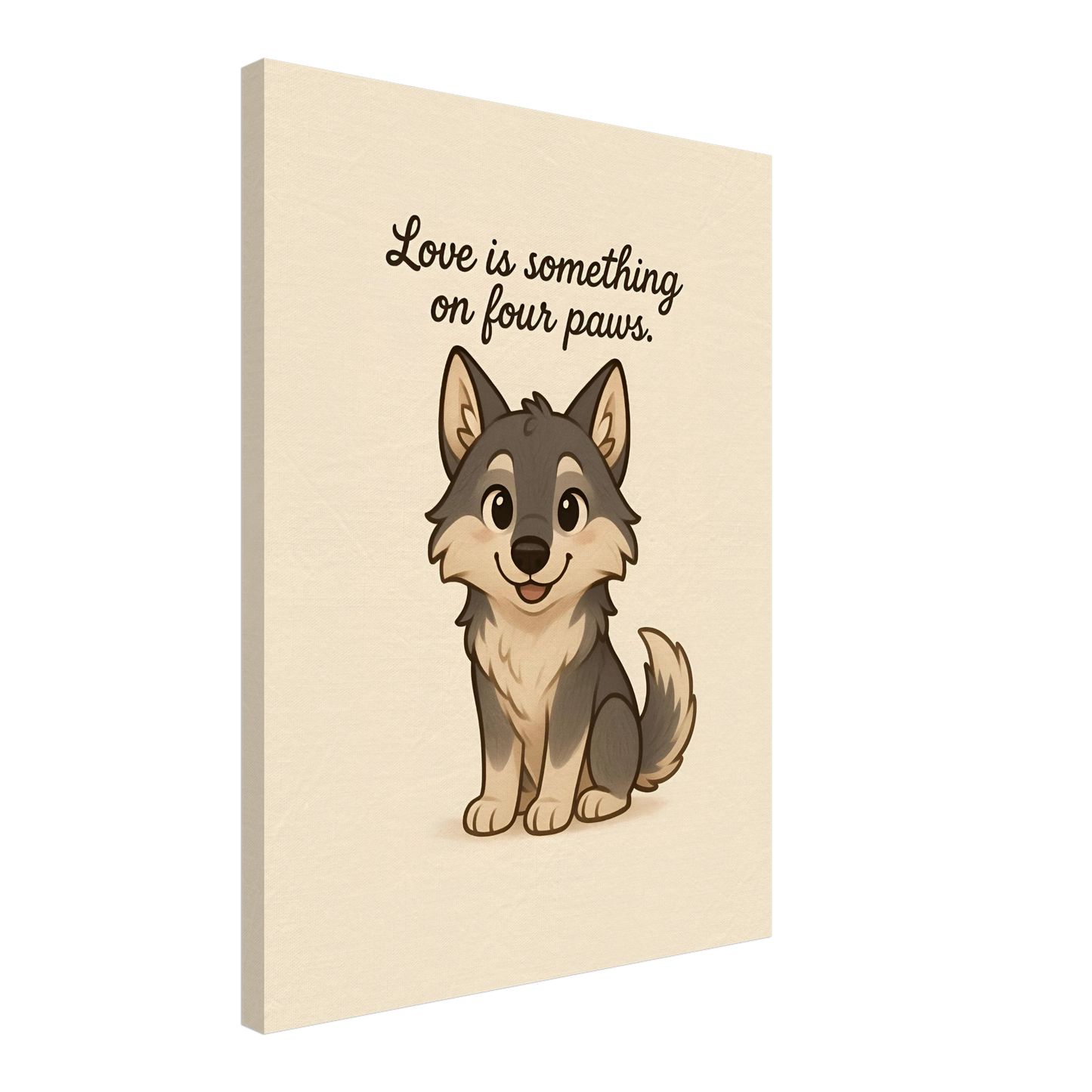 Liefde is een beestje op vier poten | Canvas voor Honden liefhebbers