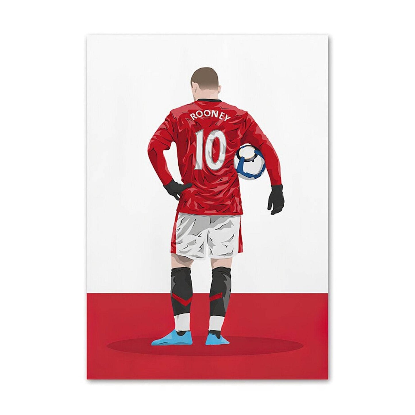 Poster Voetbal Messi, Ronaldo, Maradonna, Rooney en Benzema zonder gezicht zonder lijst - Ralphies.