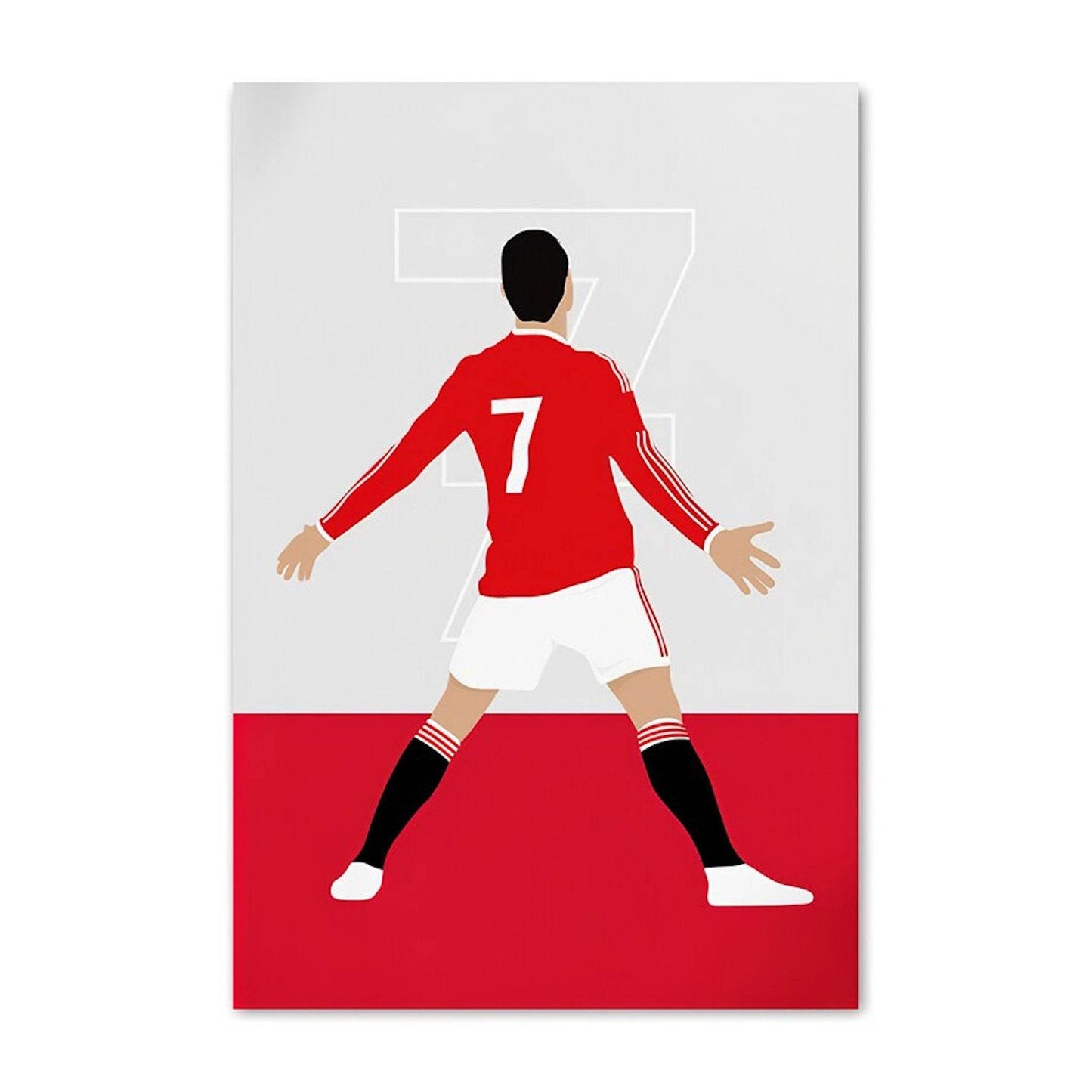 Poster Voetbal Messi, Ronaldo, Maradonna, Rooney en Benzema zonder gezicht zonder lijst - Ralphies.
