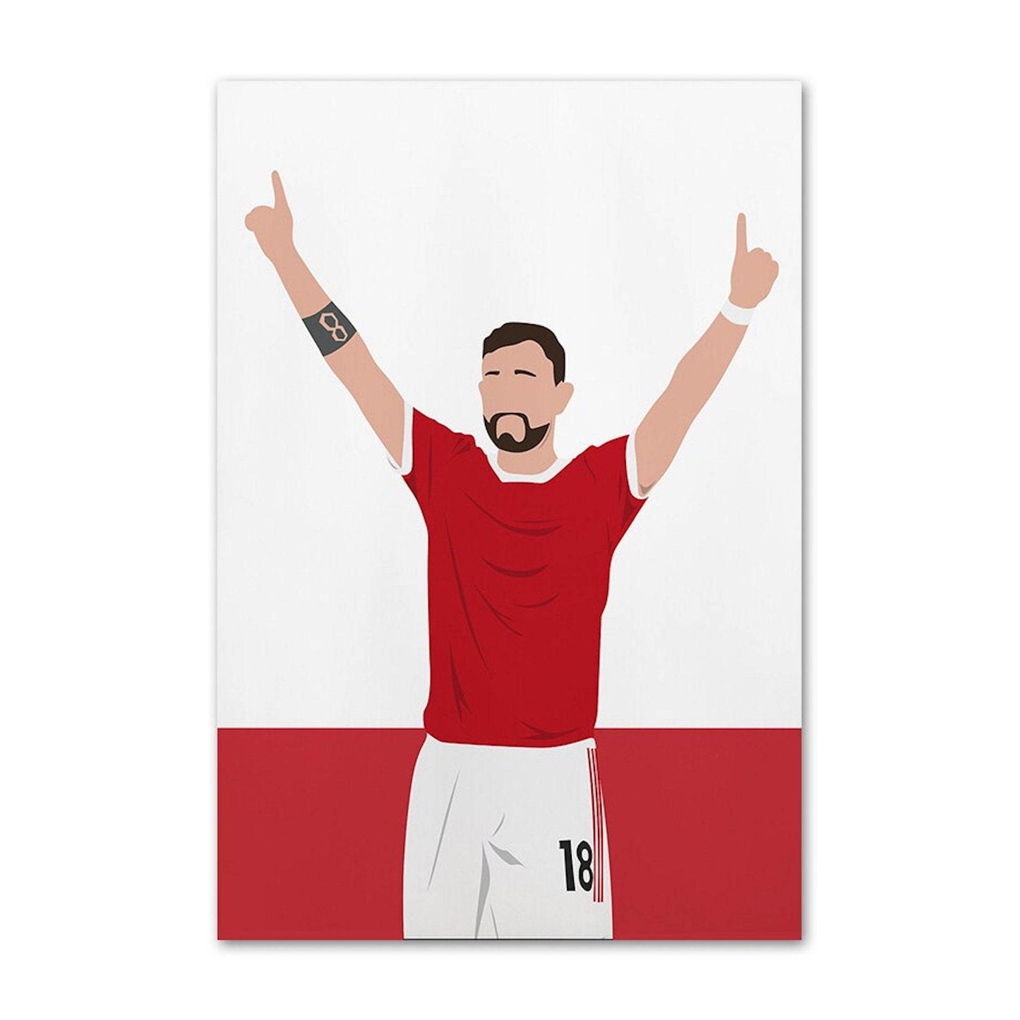 Poster Voetbal Messi, Ronaldo, Maradonna, Rooney en Benzema zonder gezicht zonder lijst - Ralphies.