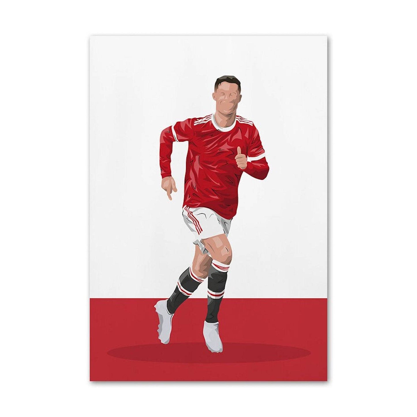 Poster Voetbal Messi, Ronaldo, Maradonna, Rooney en Benzema zonder gezicht zonder lijst - Ralphies.