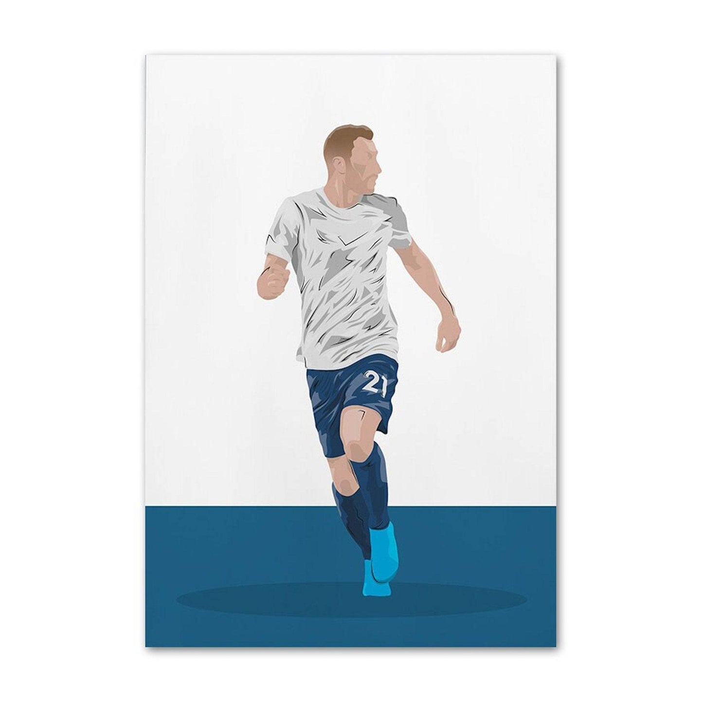 Poster Voetbal Messi, Ronaldo, Maradonna, Rooney en Benzema zonder gezicht zonder lijst - Ralphies.