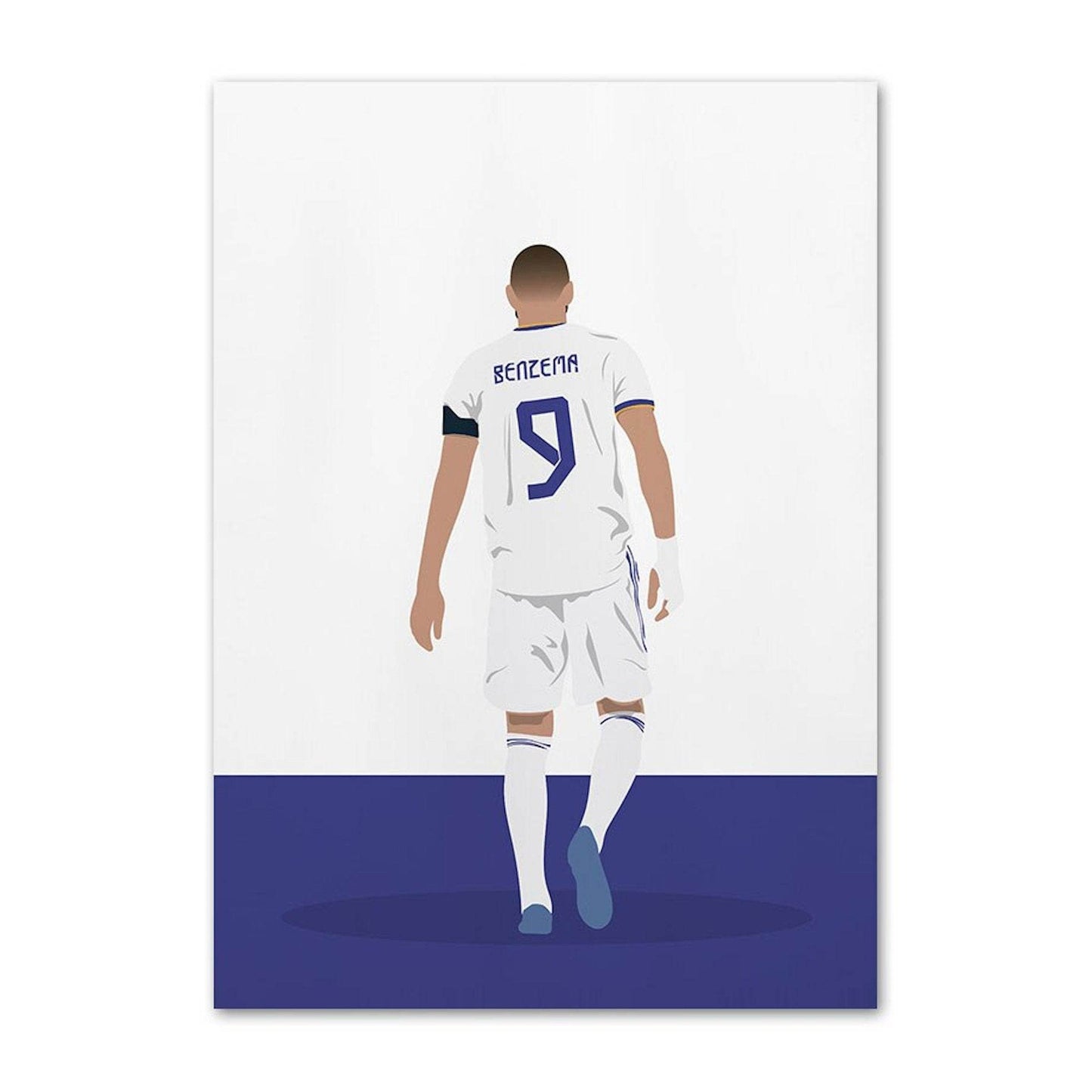Poster Voetbal Messi, Ronaldo, Maradonna, Rooney en Benzema zonder gezicht zonder lijst - Ralphies.