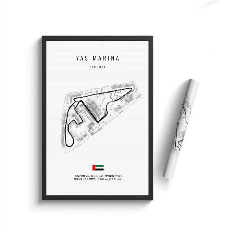 Poster Formule 1 2024 Circuits Grand Prix van Silverstone Laguna Seca zonder lijst - Ralphies.