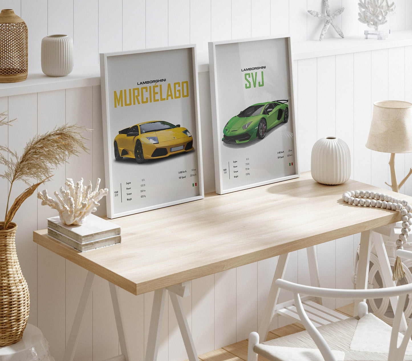 Poster LAMBORGHINI Murcielago, Svj ,MCLAREN Senna sportwagen I Wanddecoratie I Print zonder lijst - Ralphies.