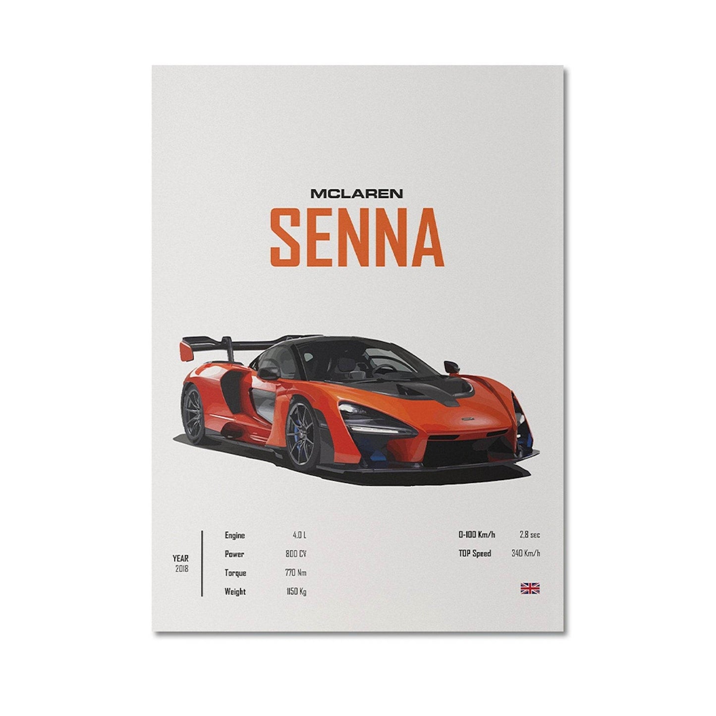 Poster LAMBORGHINI Murcielago, Svj ,MCLAREN Senna sportwagen I Wanddecoratie I Print zonder lijst - Ralphies.