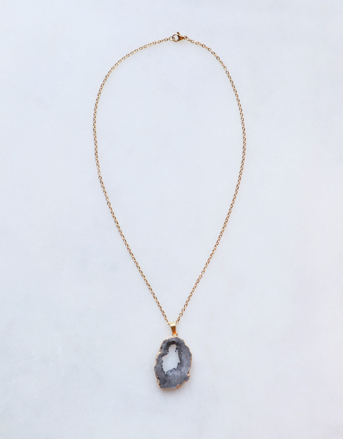 Smokey Druzy Sprinkle Ketting (S)