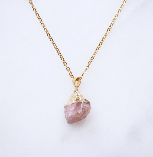 Aardbei Quartz Ketting voor Liefde & Blijschap