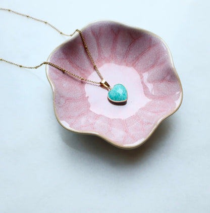 Amazoniet Hart Ketting voor Blijschap & Vertrouwen