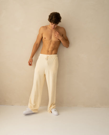 Unisex Meditatie Terry Broek Creme