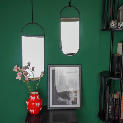 Spiegel - Duo Set - Metaal - Zwart - 22x60 | 19x50cm