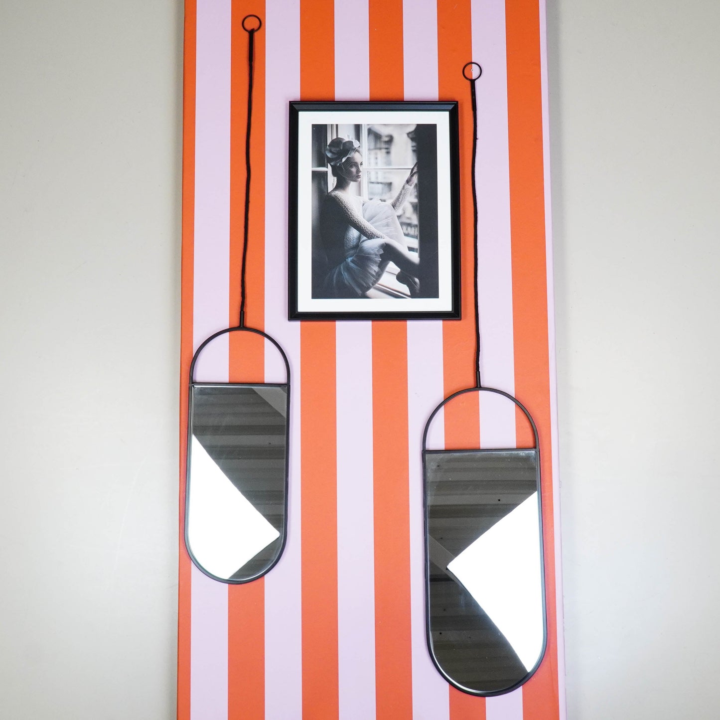 Spiegel - Duo Set - Metaal - Zwart - 22x60 | 19x50cm