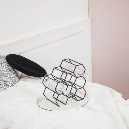 Wijnrek - Metaal - Black - 28x19x29cm