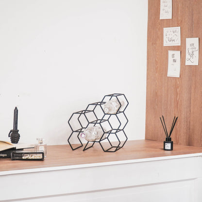 Wijnrek - Metaal - Black - 28x19x29cm