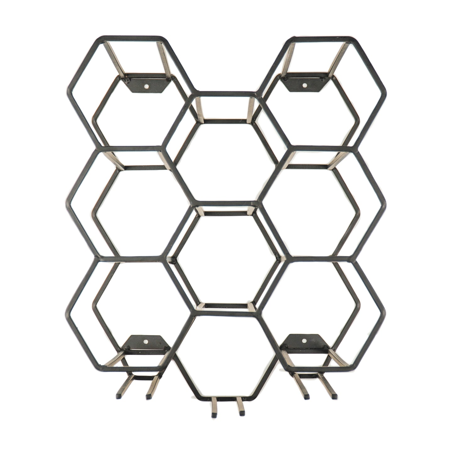 Wijnrek - Metaal - Zwart - 27x19,5x32,5cm