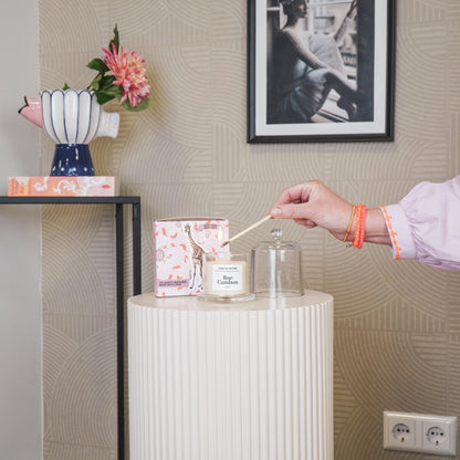 Geurkaars -Glazen Stolp Rue Cambon Parijs - 100gram