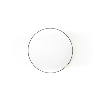 Spiegel - Rond - Metaal - Zwart - 60x3x60cm
