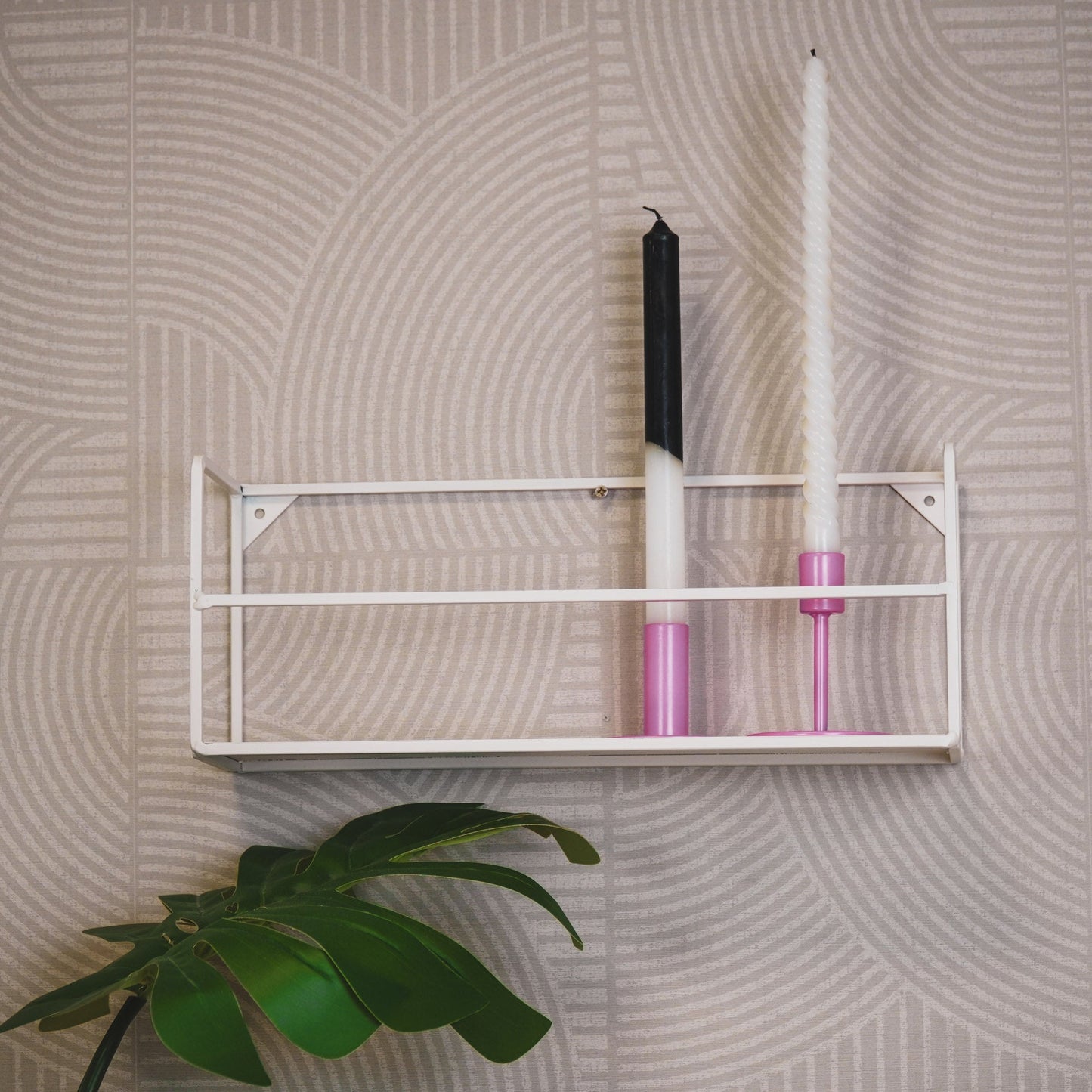 Wandplanken - Metaal - Zand - Set van 2 - 40x14x16 | 80x14x16cm