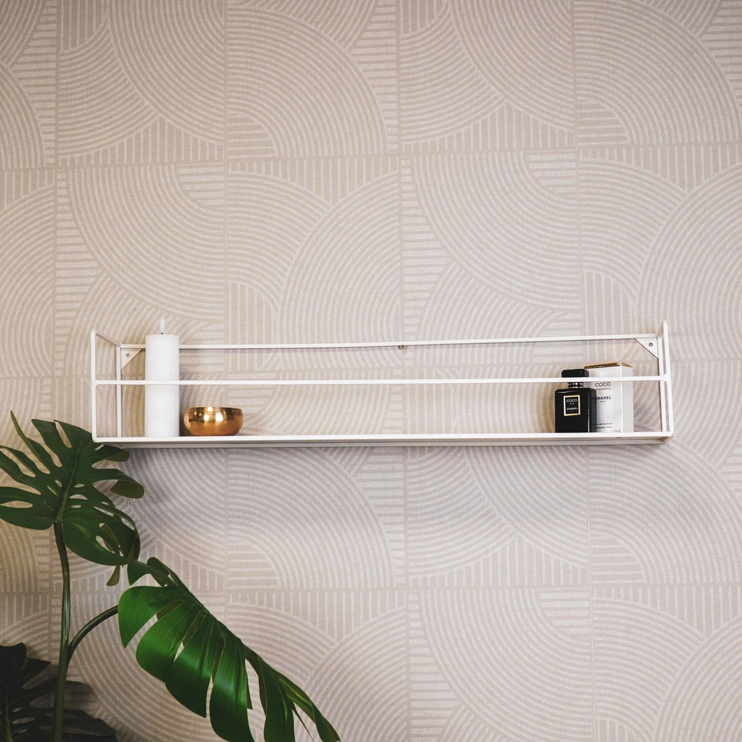 Wandplanken - Metaal - Zand - Set van 2 - 40x14x16 | 80x14x16cm